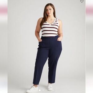 Universal Standard Plus Size Navy Pull-On Tapered Pants Size 2XL